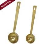 Hitefu 2 Pack Long Handle Coffee Scoop Set, Stainless 5.7 + 6.8 Inch, Gold. Fixed Price $11.16.