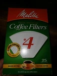 Lot 3 Melitta Coffee Filters No. 4 Cone Paper White. Fixed Price $9.99.
