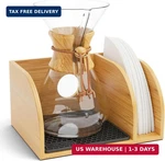 Caddy For Pour Over Coffee Makers, Bamboo Stand Fits Chemex, Bodum,cosori Carafe. Fixed Price $44.55.