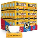 12 Packs 600 Sheet Back To School Moisturizing Facial Tissues Kids Paper Napk.... Fixed Price $42.47.
