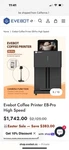 Evebot Eb-pro High Speed Coffee Printer Black With Selfie Camera. Fixed Price $1000.00.