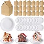 60 Pcs Christmas Gingerbread House Kit 4.9" X 3" Diy Crafts .... Fixed Price $20.54.