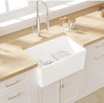 Eridanus 24" Ceramic Kitchen Sink Rectangular Farmhouse/apron W/ Strainer. Fixed Price $99.70.
