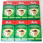 Melitta #2 Cone Coffee Filters Natural Brown 100 Count Lot 6 Boxes Sealed. Fixed Price $24.95.