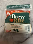 Rite #4 Coffee Filters 100 Count Pack 8-12 Cup For Cone Style Brewer New. Fixed Price $10.99.