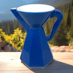 Goodcook Koffe Cup Ceramic Pour Over Carafe Coffee Maker Blue 06910 Euc. Fixed Price $21.95.
