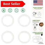 Perfect Fit 4-PACK Silicone Replacement Gaskets For Bialetti Moka Pot 3/4 Cups. Fixed Price $9.89.
