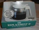 10 Cup The Replacement Ii Glass Carafe Gemco Universal Design In Pack New Vtg. Fixed Price $8.54.