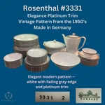Rosenthal Elegance #3331 Platinum Trim, Germany, "select Dish". Fixed Price $5.99.