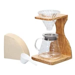 Hario V60 Olive Wood Stand Set VSS-1206-OV Glass Dripper Server Japan New. Fixed Price $153.66.