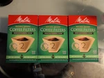 Pack - Melitta #2 Natural Brown Cone Coffee Filters 100 Count EACH/300 Total!. Fixed Price $15.00.