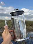 French Press Coffee Maker 34 Oz. Stainless Steel Filter Cafe Du Chateau. Fixed Price $22.06.