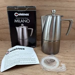 Cuisinox Milano Stovetop Espresso Maker 4 Cup, Stainless Induction.. Fixed Price $59.99.