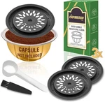 Capmesso Reusable Coffee Capsule Lids For 3PCS Silicone Caps, Black. Fixed Price $18.94.
