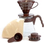 Hario V60 Pour Over Starter Set With Dripper, Glass Server, Scoop And Filters,. Fixed Price $36.39.