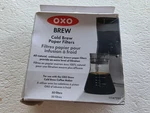Oxo Good Grips Coffee Maker Replacement Paper, Brown, Box, 50 Ct, Cold Brew. Fixed Price $14.99.