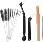 14PCS Coffee Machine Cleaning Brush Set, Wood & Plastic Espresso Grinder Maker. Fixed Price $16.57.