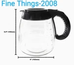 Mr. Coffee IDS13-RB Replacement 12 Cup Carafe Clear/ Black Exlnt Condition. Fixed Price $14.00.