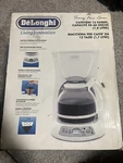 Vintage 2003 Delonghi Twenty Four Seven 12 Cup Coffee Maker DC59TW White. Fixed Price $160.00.