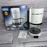 New Braun Aromsaster Coffee Maker 10 Cup 4085 KF400 420 White 90O Watts. Fixed Price $79.00.