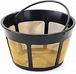 Permanent Gold-tone Basket Coffee Filter 12-14 Cup Reusable Screen Bottom. Fixed Price $20.99.