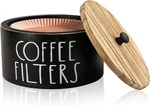 Coffee Filter Holder, Wood Storage Container Dispenser With Lid,. Fixed Price $33.85.