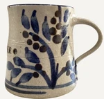 Handmade Stoneware Coffee Mug Blue Vine Design & "dr. Trainer" Inscription 4.5". Fixed Price $29.00.
