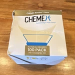 Chemex Bonded Paper Filters Natural Square Pre-folded Pack FSU-100. Fixed Price $8.00.
