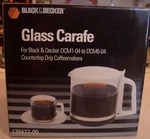 Black & Decker Coffee Glass Carafe DCM1-04 To DCM6-04, Mint Sealed Box! White. Fixed Price $15.00.