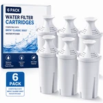 6 Pack Water Filter Cartridge, Replacement For Brita Classic, Mavea 107007. Fixed Price $17.99.