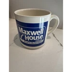 Vintage Maxwell House Coffee Mug Blue Logo Good To The Last Drop Ceramic Cup. Fixed Price $13.99.