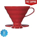Hario V60 Red Coffee Maker Portable Cone Dripper Manual Brew For 1-4 Cups. Fixed Price $17.64.