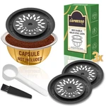 Capmesso Reusable Coffee Capsule Lids For 3PCS Silicone Caps, Black. Fixed Price $18.99.
