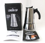 London Sip Stovetop Espresso Coffee Maker 6 Cup 300ML Stainless Steel Moka Pot. Fixed Price $19.95.