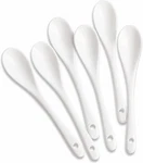 6PCS Porcelain White Coffee Spoons Espresso Tea Sauce And Desserts Ceramic. Fixed Price $11.59.