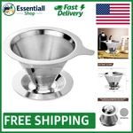 Cone-shaped Stainless Steel Coffee Filter Zero Waste, Maximum Flavor. Fixed Price $17.09.