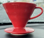Hario V60 Red Ceramic Coffee Dripper 1-4 Cups Cone Pour Over Brewer Japan. Fixed Price $20.99.