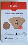 Brikinte Disposable Coffee Filters For Ninja Dual Brew #4 Cone 200 Pcs. Fixed Price $15.95.