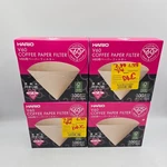 Lot 4 Hario V60 Size 100-COUNT Coffee Natural Paper Filter Packs. Fixed Price $44.99.