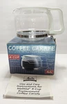Melitta White Cup Automatic Drip Coffee Maker Carafe / Pot Model RCA-4U In Box. Fixed Price $18.99.