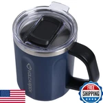 Volcarock 16 Oz Stainless Steel Coffee Mug W/ Handle, Double Wall Vacuum Insulat. Fixed Price $31.48.