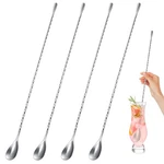 Roshtia 4 Pcs 15.7 Inches Bar Spoon Stainless Steel Cocktail Stirrer Silver. Fixed Price $20.78.