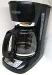 Black+decker 12-CUP Quicktouch Programmable Coffeemaker, Black, Model CM1060B. Fixed Price $32.00.