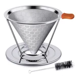 E-prance Pour Over Coffee Dripper, Stainless Steel 1-4 Cup, Silver. Fixed Price $21.88.