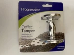 Progressive Two Sided Espresso Coffee Tamper Base Silver Heavy For Easy Tamping. Fixed Price $12.99.
