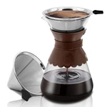 Ymmind 34OZ Pour Over Coffee Maker With Double Layer Stainless 34, Dark Brown. Fixed Price $53.13.