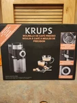 Krups Precision Flat Coffee Burr Grinder, 2-12 Cups, Black Gray GX550850. Fixed Price $70.00.