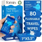 Fomin Compact Travel Flushable Wipes 10 Count (pack Of 8), Fragrance Free. Fixed Price $18.09.
