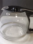 Mr Coffee 12 Cup Replacement Carafe G322YL Black/ Silver Glass Used Great Cond. Fixed Price $24.99.