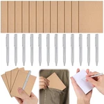 24 Pcs Mini Pocket Notebook Set, 2.5" X 4" Small Kraft Color. Fixed Price $14.64.